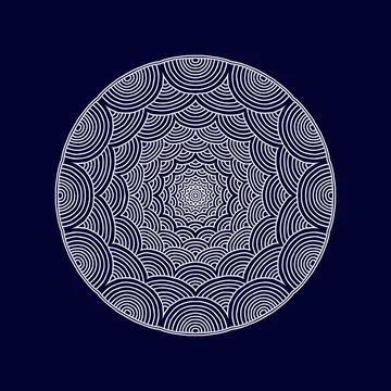 New mandala art vector illustration Stock Illustration