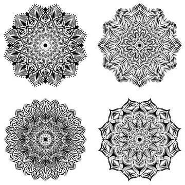 New mandala hand drawn vector design Stock Illustration