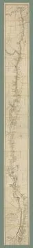 A new map of the Hudson River : the post roads between N. York &amp; Albany, t... Stock Photos