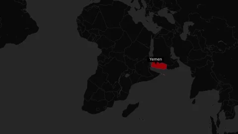 New map of Yemen Stock Footage 294083579