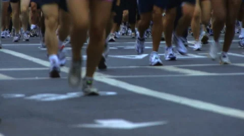 New Marathon Runners HD Stock Footage 40723936