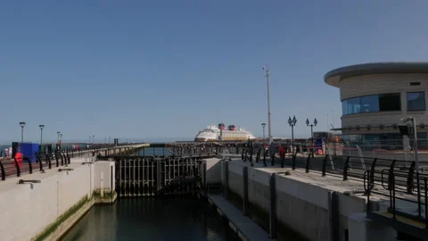 The new Marina Lock, Dover as part of the Western Docks Revival redevelopment Stock Footage 139715570