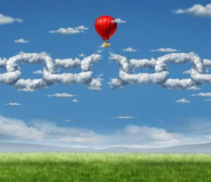 New markets breakthrough Stock Illustration