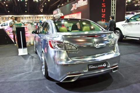 NEW MAZDA 3 show at the second Bangkok international auto salon 2013 Foto stock