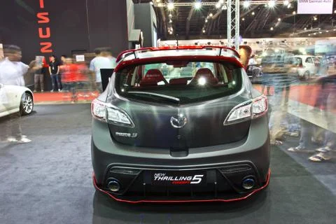 NEW MAZDA 3  show at the second Bangkok international auto salon 2013 Stock Photos