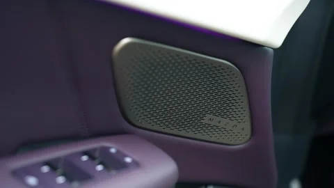 The New Mazda EZ-60 Speaker. Premium Music in the Car's Interior Stock Footage 323467680