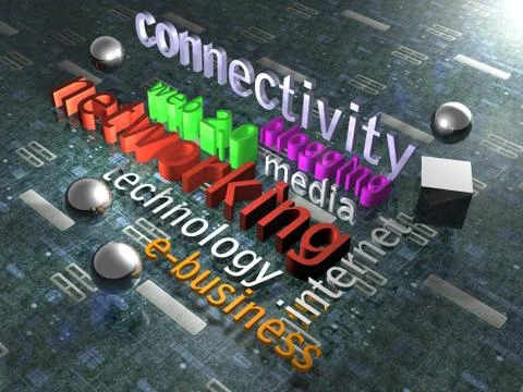 New Media - Background - 3D Stock Illustration