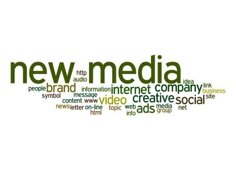 New media word cloud Stock-Illustration