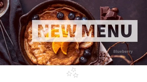 New menu added blue berry Stock Footage 98422916