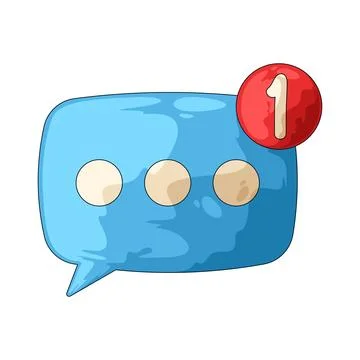 New message bubble illustration Stock Illustration