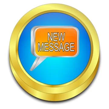 New Message Button Stock Illustration