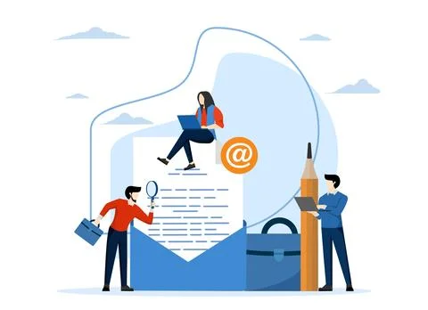 New message concept, incoming sms, mail notification. Stock Illustration