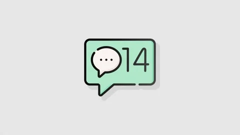 New Message icon animation alpha Stock Footage 157549660