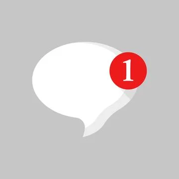 New message icon in flat style. Incoming inbox email vector illustration on.. Stock Illustration