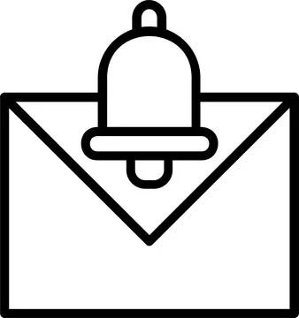 New Message Line Icon Design Stock Illustration