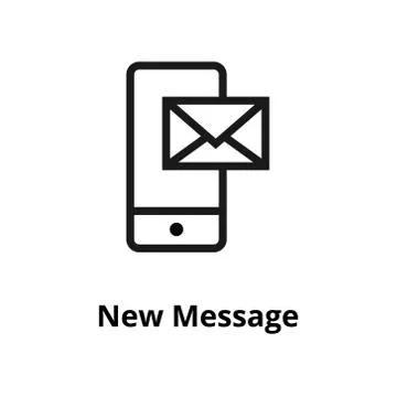 New message line icon Illustrazione stock
