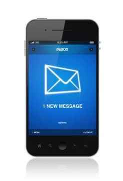 New message on mobile phone Stock Illustration