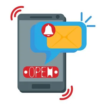 New message, notification, chat.Vector. Stock Illustration