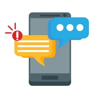 New message, notification, chat.Vector. Stock Illustration