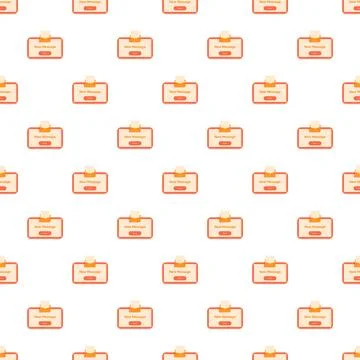 New message notification pop up digital communication pattern Illustrazione stock