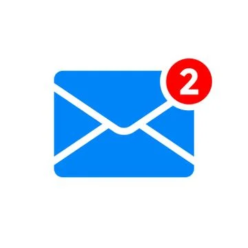 New message notification vector icon Illustrazione stock