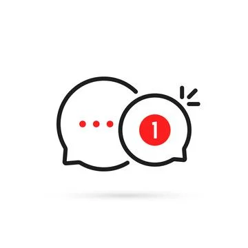 New message in online chat Stock Illustration