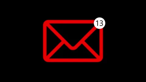 New Message Or Mail Motion Graphics 4k animation. Stock Footage 305299891