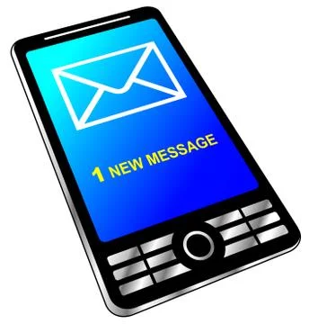 New message on phone Stock Illustration