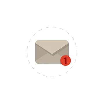 New messages colourful flat vector icon Illustrazione stock