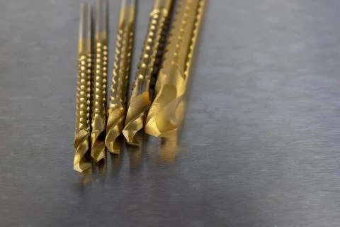 New metal drill with milling function. Accessories for a workshop mechanic on Foto stock