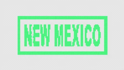 New Mexico. Animated text. Alpha channel. 4K video. Stock Footage 154285924