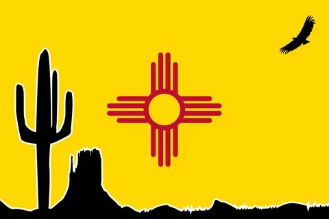 New Mexico Background Stock Illustration