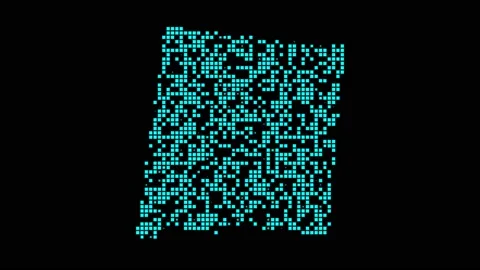 New Mexico digital map. Map of New Mexico in dotted style. Shape of the us st... Stock Footage 229372842