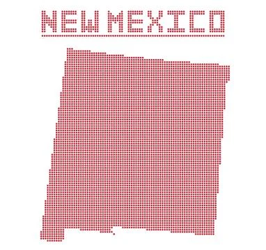 New Mexico Dot Map Stock Illustration