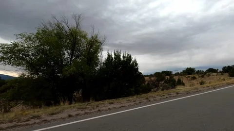 New Mexico Driving Cedar Crest Santa Fe Stock Footage 324869065
