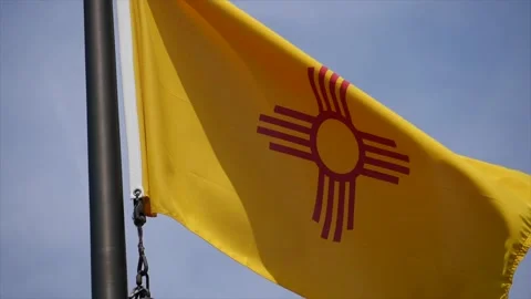 New Mexico Flag Stock Footage 131064848