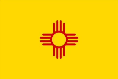 New Mexico Flag. Stock Illustration