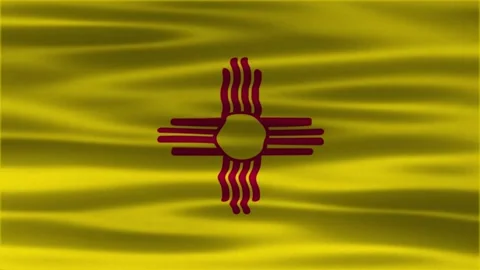 New Mexico flag waving flag Stock Footage 312485334