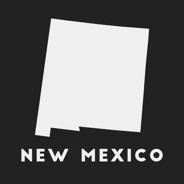 New Mexico icon. Us state map on dark background. Stylish New Mexico map wi.. Stock Illustration