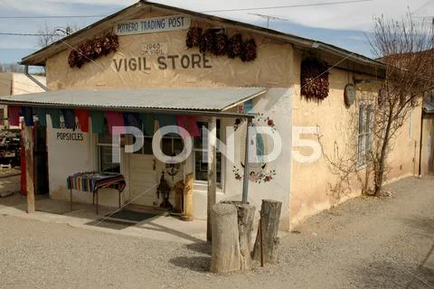 New mexico latino hispanic chimayo vigil store Stock Photos
