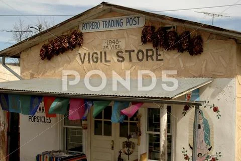 New mexico latino hispanic chimayo vigil store Stock Photos