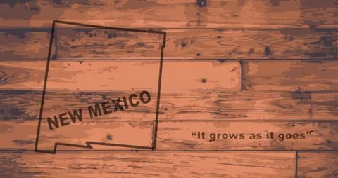New Mexico Map Brand Illustrazione stock