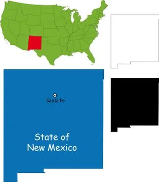 New mexico map Stock Illustration