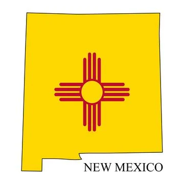 New Mexico map vector illustration. Global economy. State in America.  Stock Illustration