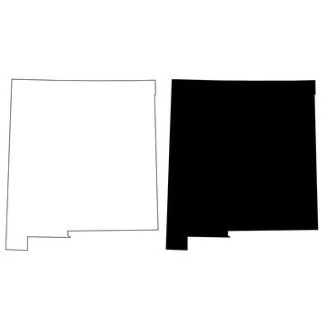 New Mexico map on white background. New Mexico State map sign. Illustrazione stock