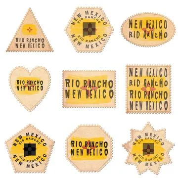 New Mexico Rio Rancho Postage Stamps Illustration