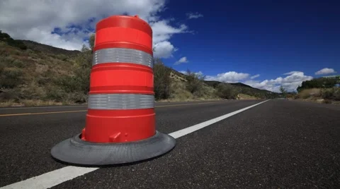 NEW MEXICO. Road work. Route 66. Timelapse. Stock Footage 43259216