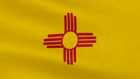 New Mexico State Flag, Cotton Fabric Stock Footage 299079220