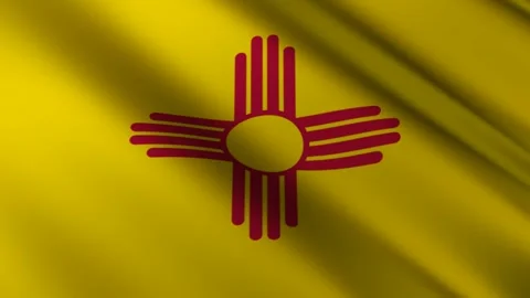 New Mexico State Flag Stock Footage 276105281
