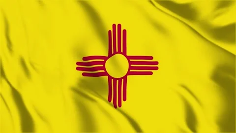 New Mexico State Flag Loop 4K Stock Footage 243875416